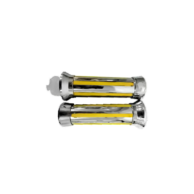 Manopla J-096 Cromado/ Amarillo